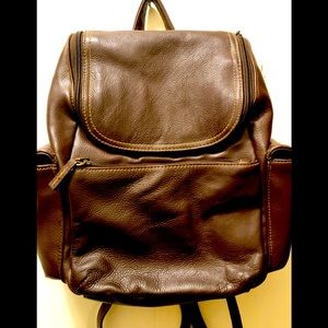 Brown Leather Backpack purse
